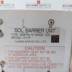 Yuken Kogyo Issb-15/15-10 Sol. Barrier Unit Rack R8792