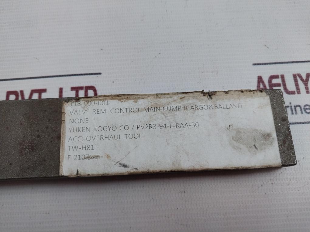 Yuken Kogyo Tw-h81 Valve Remover For Control Main Pump Pv2R3-94-l-raa-30