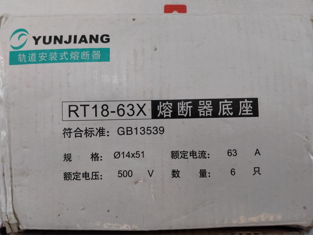 Yunjiang Electric Rt18-63 Modular Fuse Holder 63A 500V~