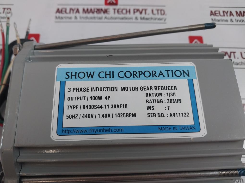Yusaki Chi B400S44-11-30Af18 3 Phase Induction Door Motor Gear Reducer Rotor