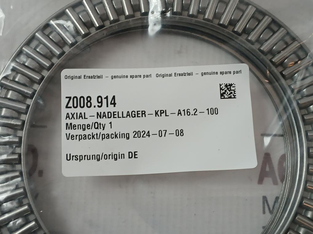 Z008.914 Axial Needle Bearing