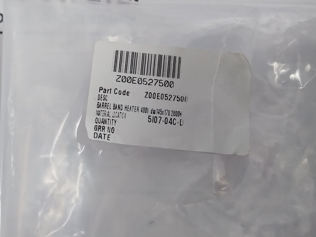 Z00E05275-e Barrel Band Heater 400V 2800W 170-cm