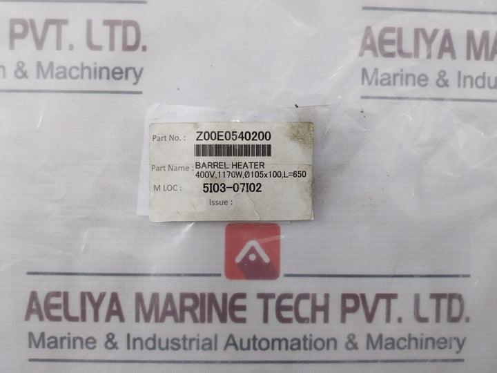 Z00E0540200 Barrel Heater 400V 1170W 100 Mm