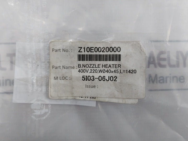Z10E00200-e Nozzle Heating Coil 400V 220V 210614 Jec