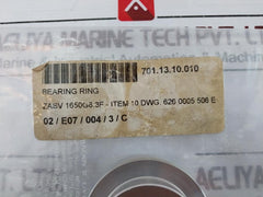 ZASV 1650G8.3F Bearing Ring DWG. 626 0005 506 E