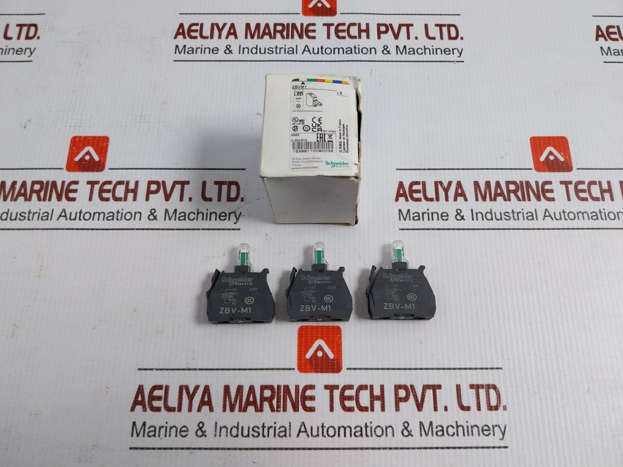 Zbv-m1-Led-Lamp-Light-Block-240V-14Ma-Schneider-Electric-Lot-Of-3X-1