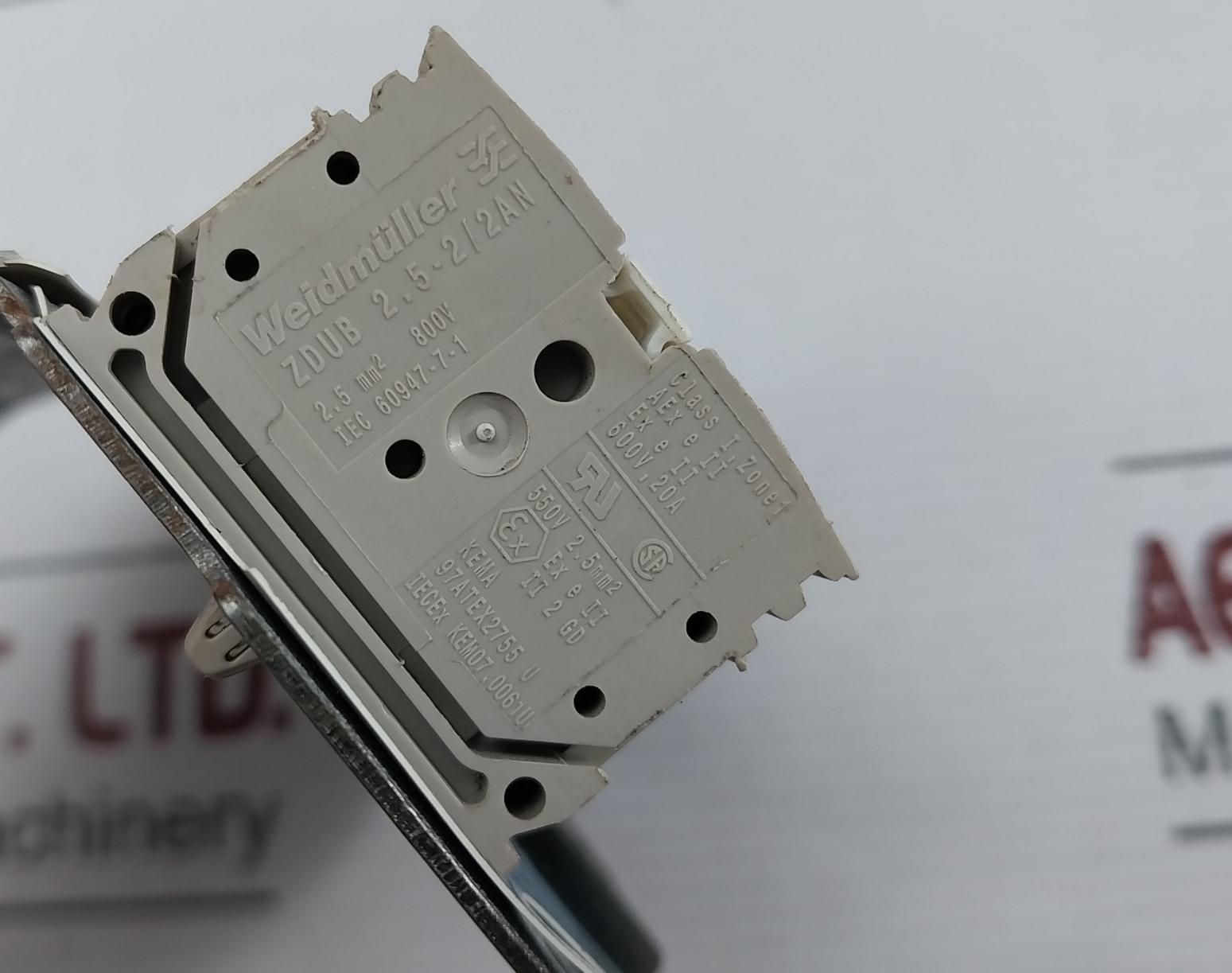 Zdub 2.5-2/2An Weidmuller 2.5Mm2 800V Terminal Block 85˚C