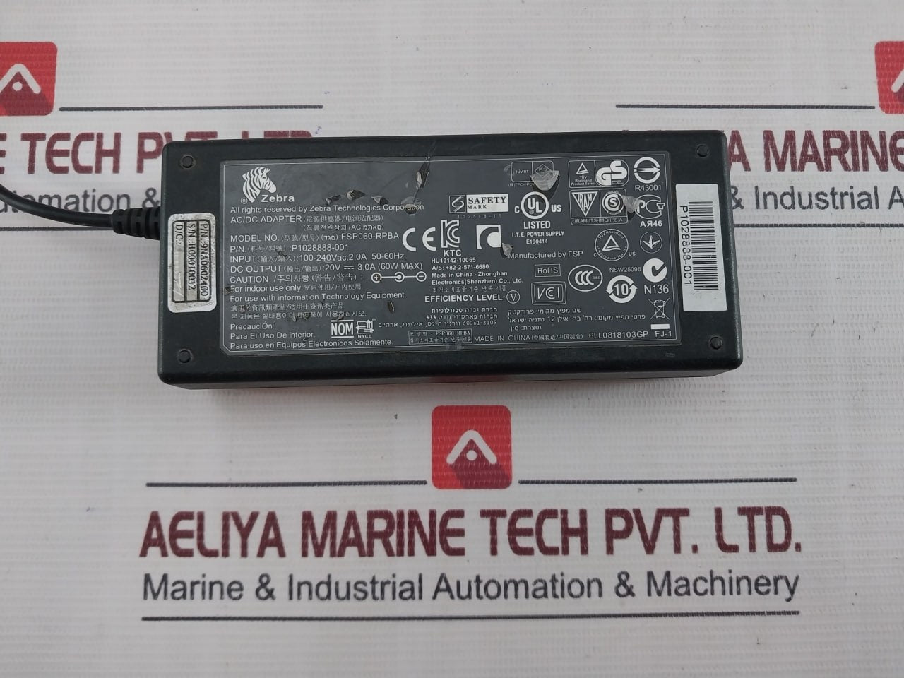 Zebra Fsp060-rpba Ac Power Adapter Charger 100-240Vac 2,0A 50-60Hz