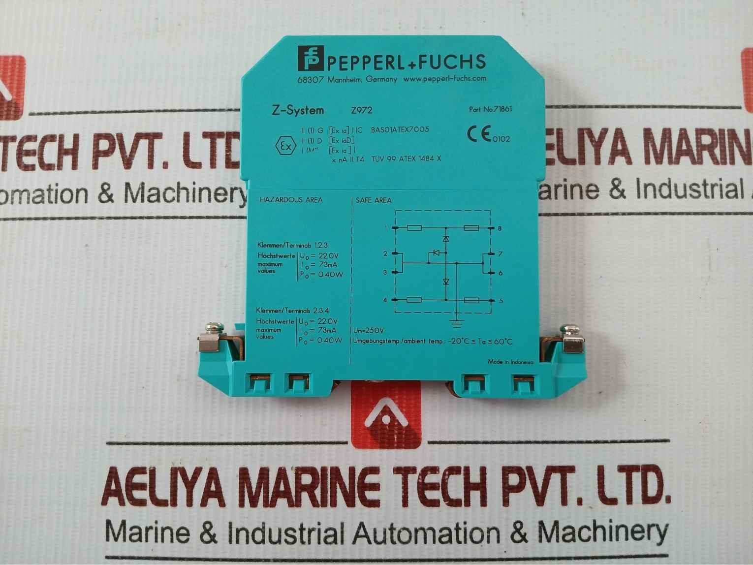 Zener Barrier Ip20 22V Pepperl+Fuchs Z972