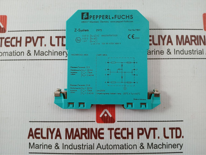 Zener Barrier Ip20 22V Pepperl+Fuchs Z972