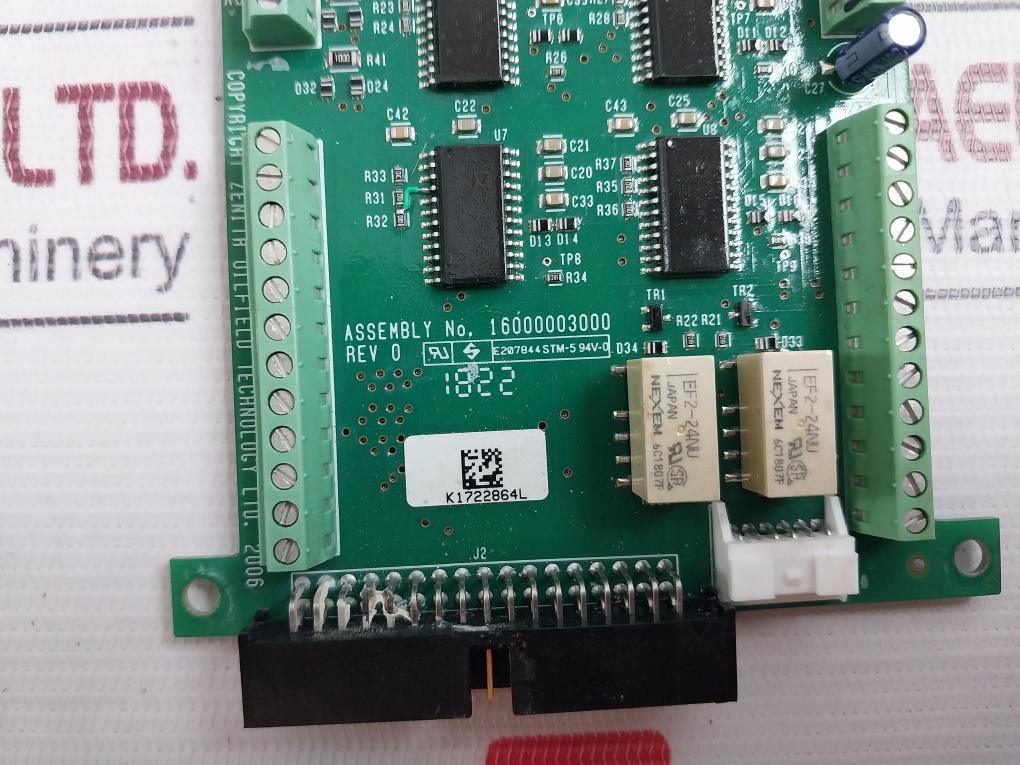 Zenith 16000003000 Printed Circuit Board Rev 0 94V -0