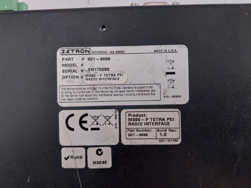 Zetron 390-p Motorola Gmln5089B Radio Interface 901-9688 Data Junction Box