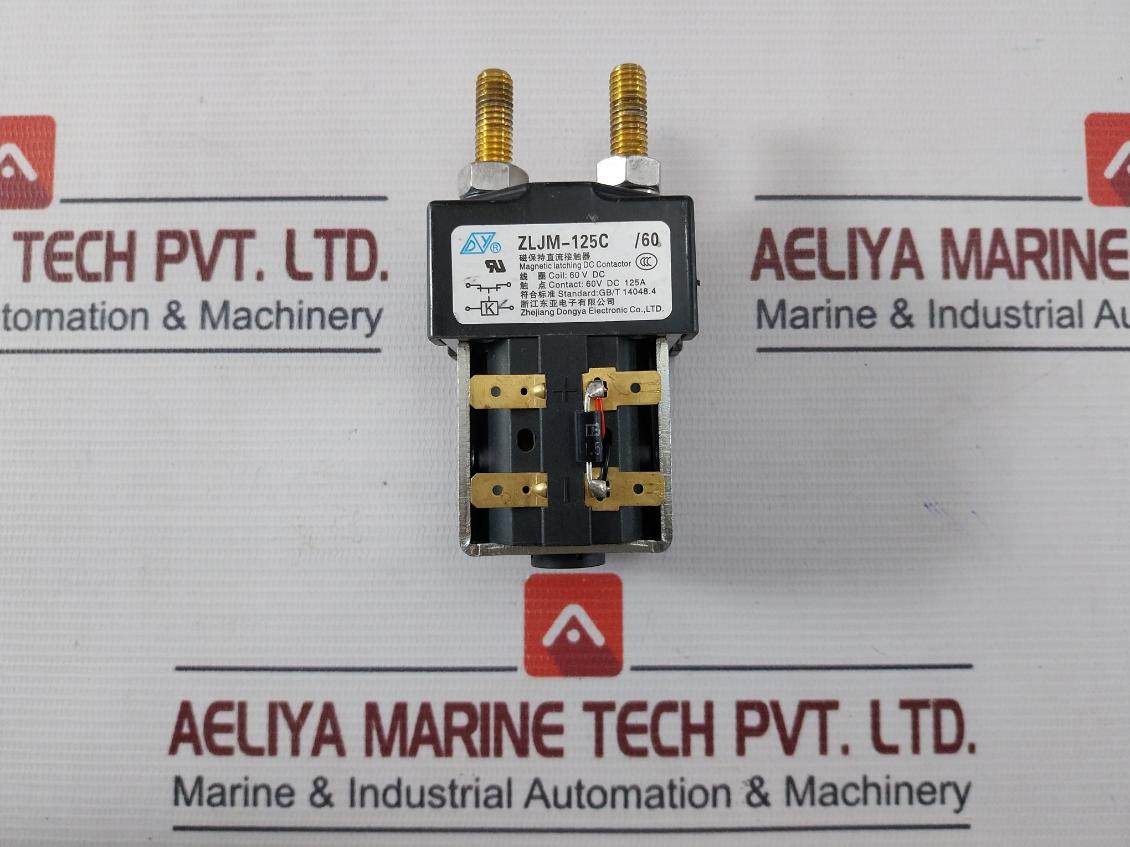 Zhejiang Dongya Electric Zljm-125C/60 Magnetic Latching Dc Contactor 60 Vdc 125A