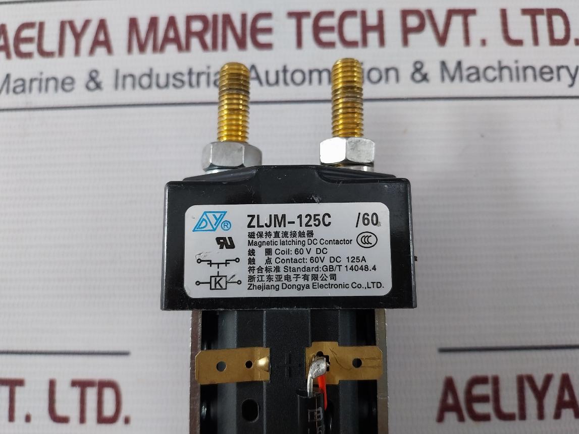 Zhejiang Dongya Electric Zljm-125C/60 Magnetic Latching Dc Contactor 60 Vdc 125A