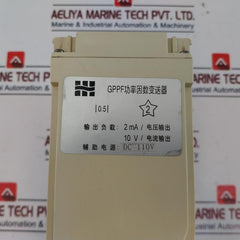 ZHEJIANG GPPF Power Factor Transducer 110v 1a 60hz