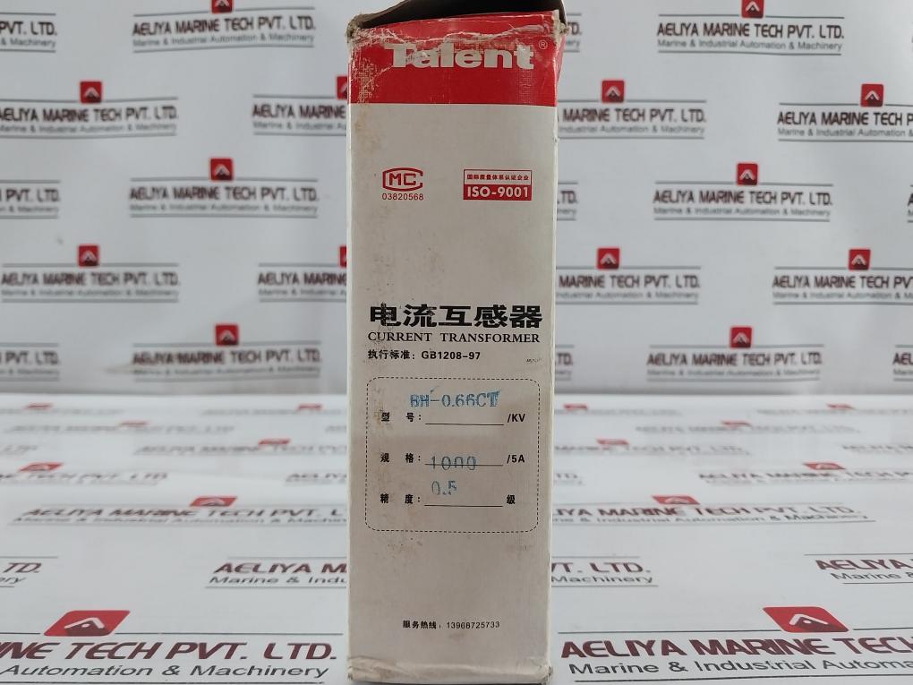 Zhejiang Talent Bh-0.66Ct Current Transformer 1000/5A Accuracy 0.5 Class 50/60Hz