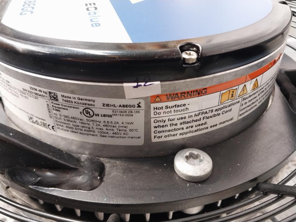 Ziehl- Abegg 184836 Ec Fan & Motor W/ Highest Efficiency Fn091-zif.Gl.V5P1