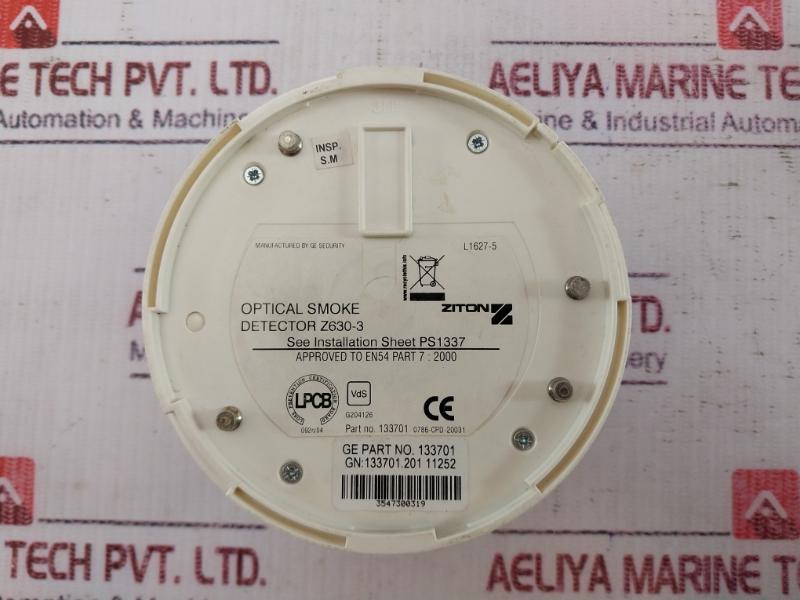 Ziton Z630-3 Optical Smoke Detector En54 Part 7:2000 0786-cpd-20031