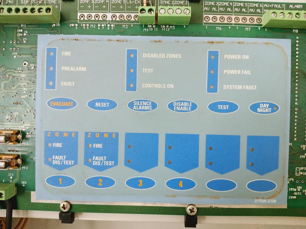 Ziton Zn Xf-c2 Fire Alarm Panel 230 Vac 50/60 Hz 0.3A Rev.A2