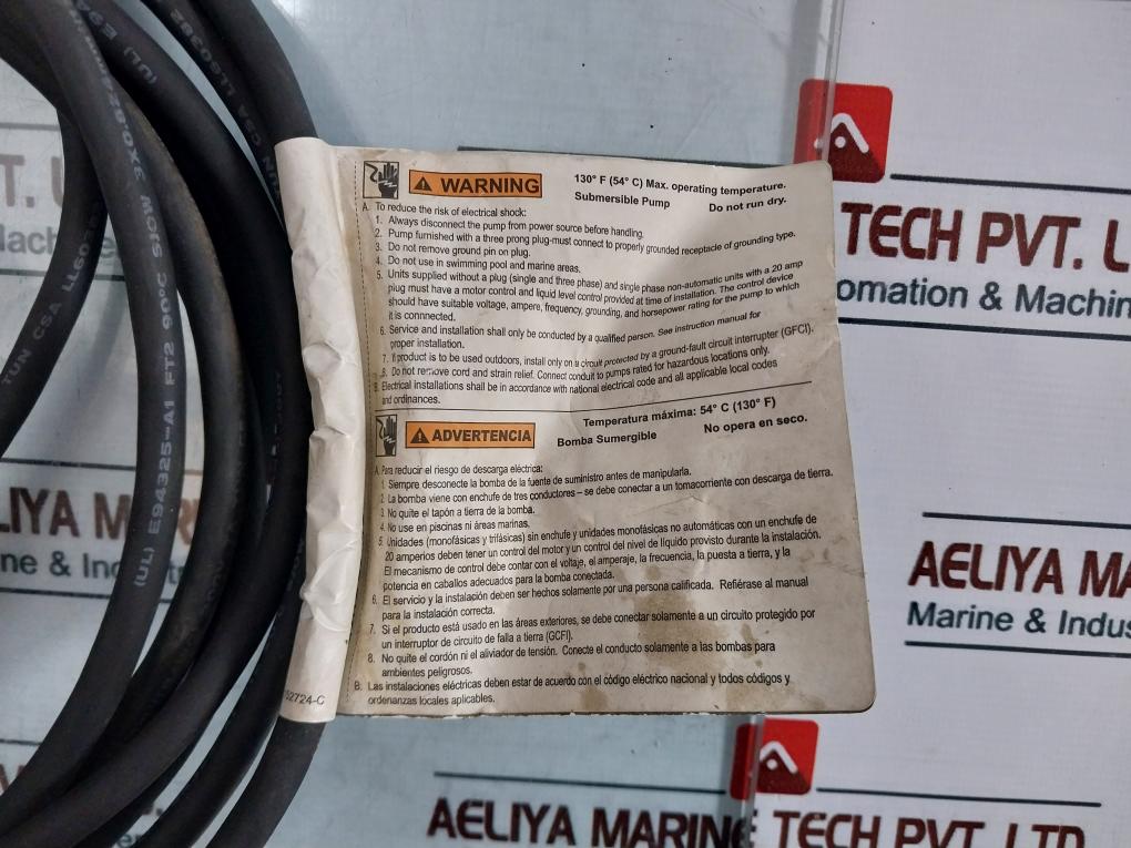 Zoeller 98-0006 Submersible Sump Pump M98-c 0.5Hp 115V Rev C