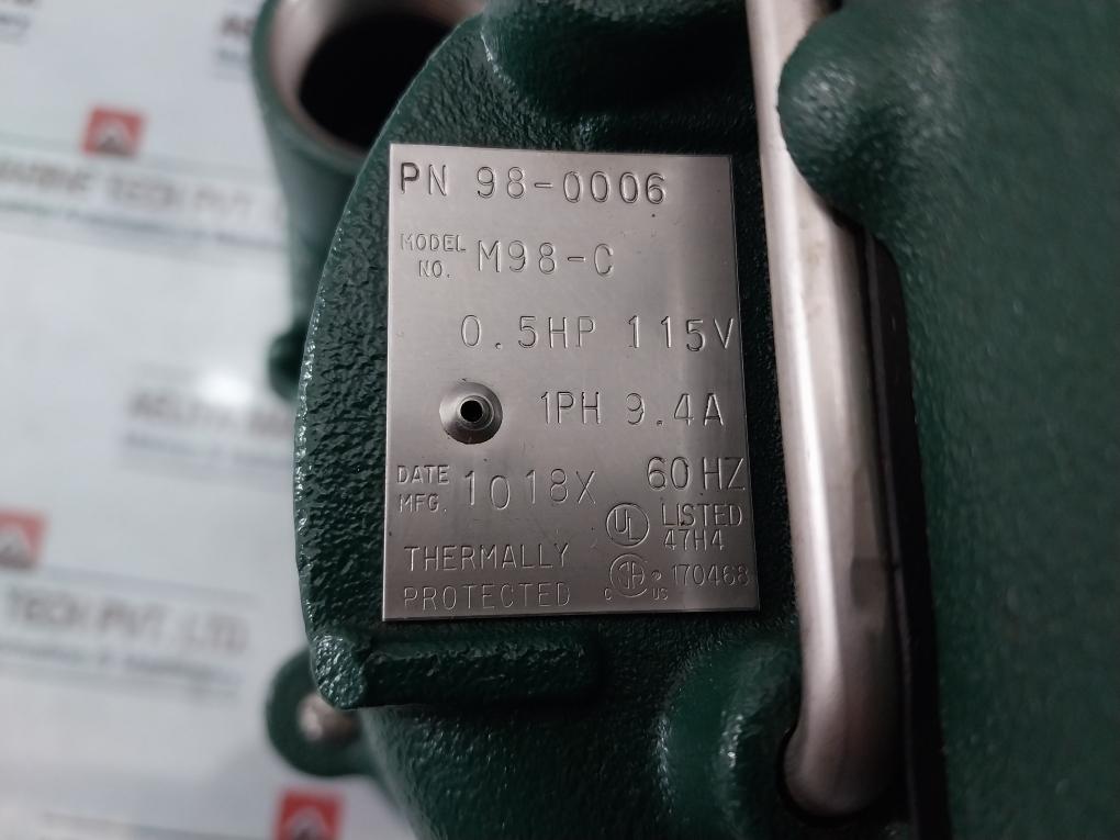 Zoeller 98-0006 Submersible Sump Pump M98-c 0.5Hp 115V Rev C