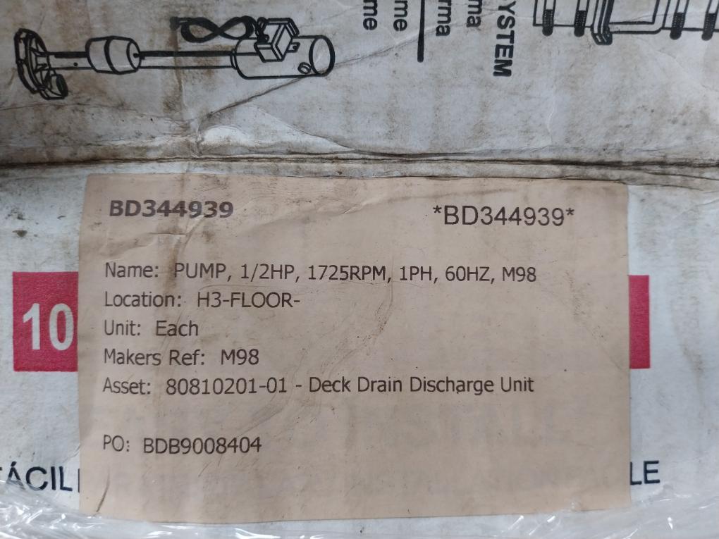 Zoeller M98-c Automatic Sump Pump 4 Meter 0.5Hp 115V 9.4A