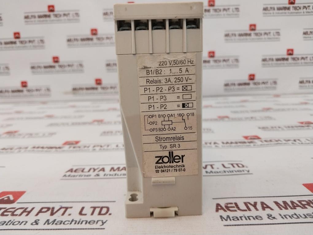 Zoller Elektrotechnik Sr 3 Overload Relay 220V, 50/60Hz 3A