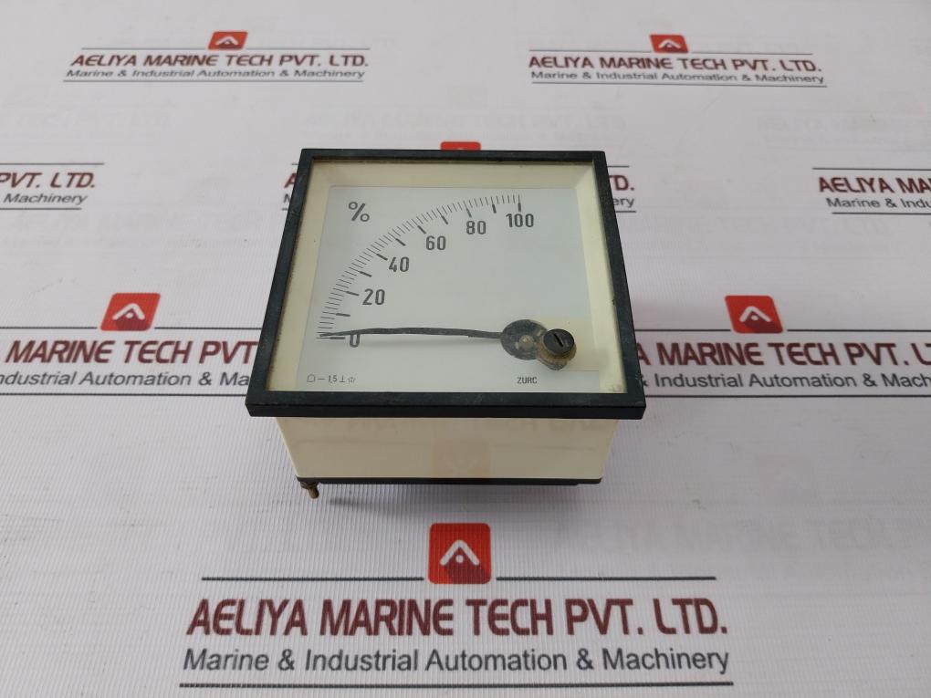 Zurc 0-100 Percentage Analog Indicator Meter