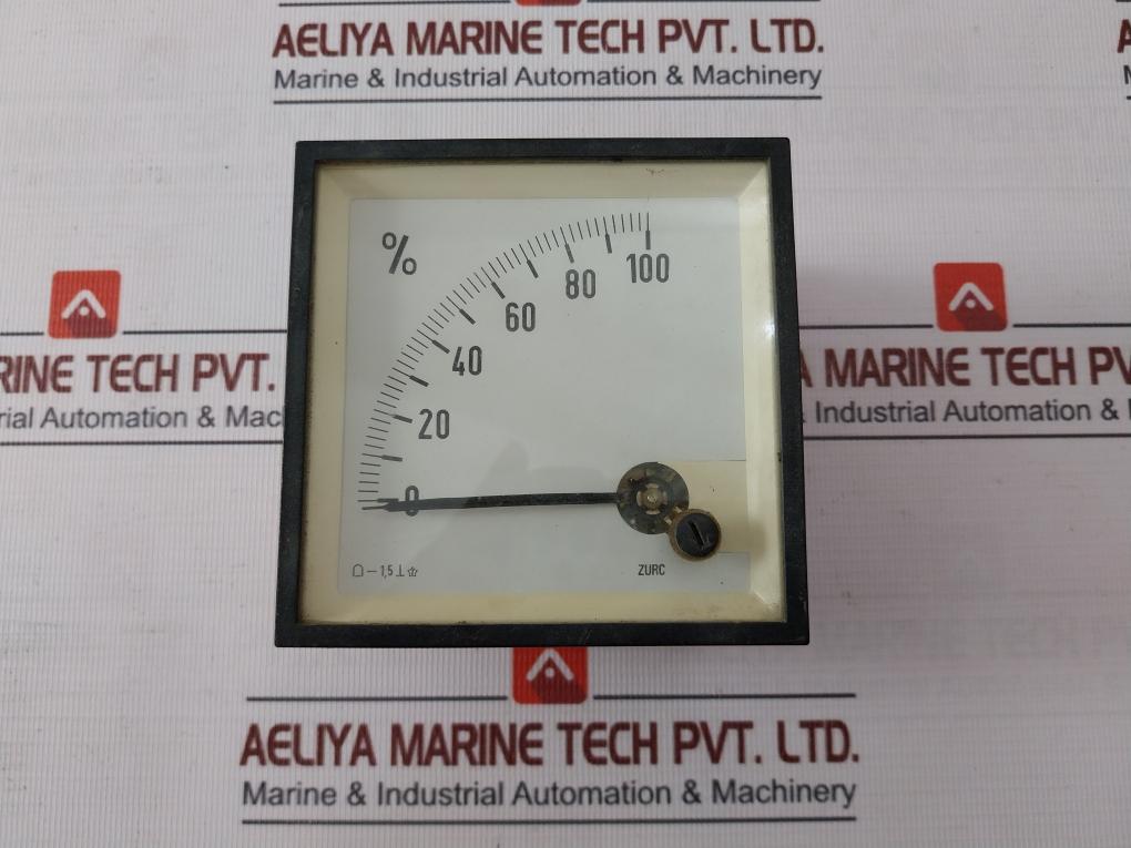 Zurc 0-100 Percentage Analog Indicator Meter