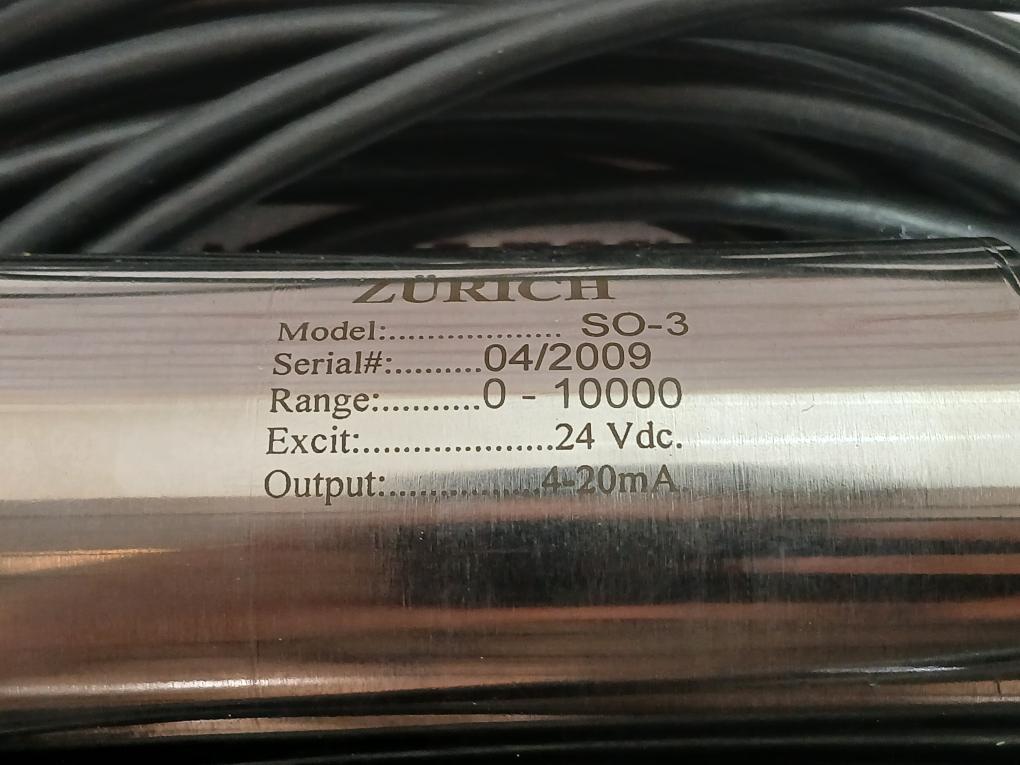 Zurich Pressure Transmitter 24V Dc 4-20Ma So-3