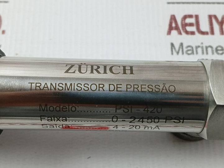 Zurich Psi-420 Pressure Transmitter 24 Vdc 4-20Ma