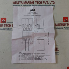 Abb 1Syn450201R0001 Terminal Block For T1B/C/N Mccb 3 Pole Set