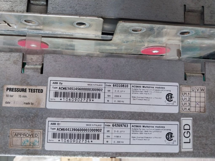 Abb Acw6345145600000300902 Acs600 Multidrive Module 64310810,64269763,64113429B