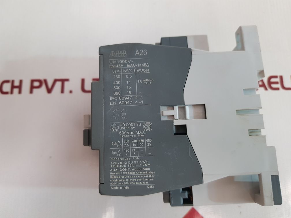 Abb A26-30-10 Ac Contactor 1Sbl241001R8010