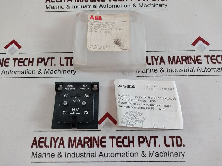 Abb Sk 829 002-d Auxiliary Contact Block A600 P600