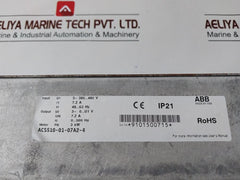 Abb Acs510-01-07A2-4 Frequency Converter 3Kw 480 V