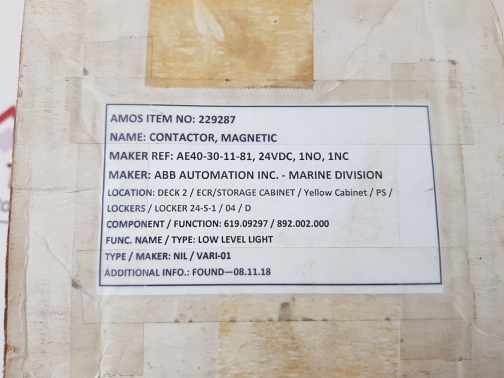 Abb Ae40-30-11-81 Contactor