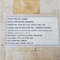 Abb Ae40-30-11-81 Contactor