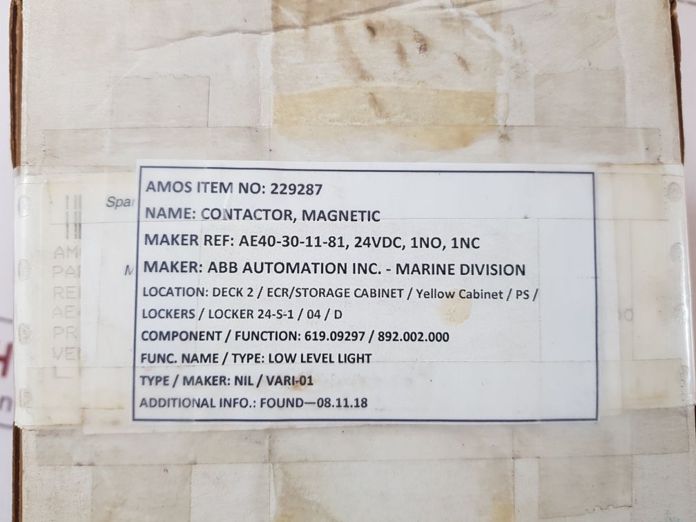Abb Ae40-30-11-81 Contactor