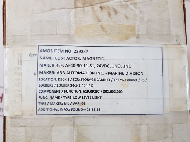 Abb Ae40-30-11-81 Contactor