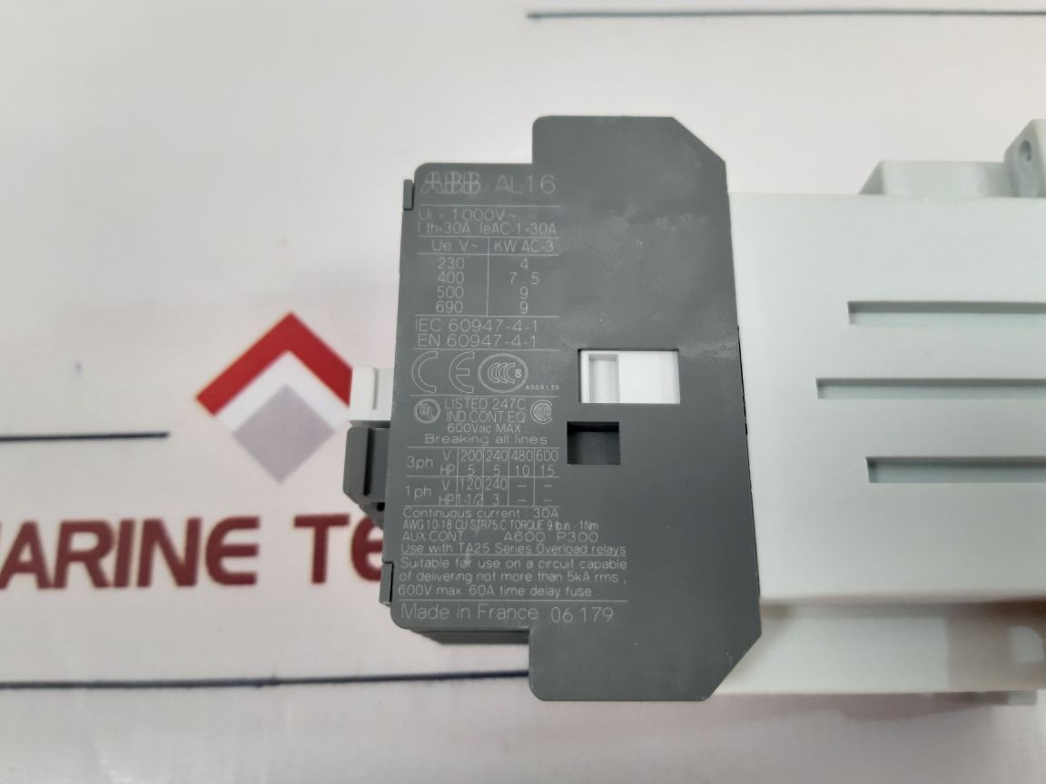 Abb Al 16-30-10 Contactors 24V Dc - Aeliya Marine Tech