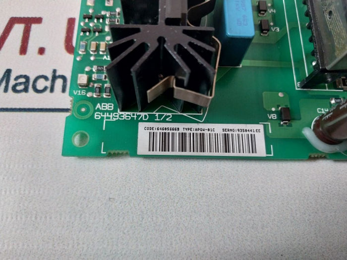 ABB 64493647D 1/2 apow-01c Inverter Communication Board 64493647D 2/2