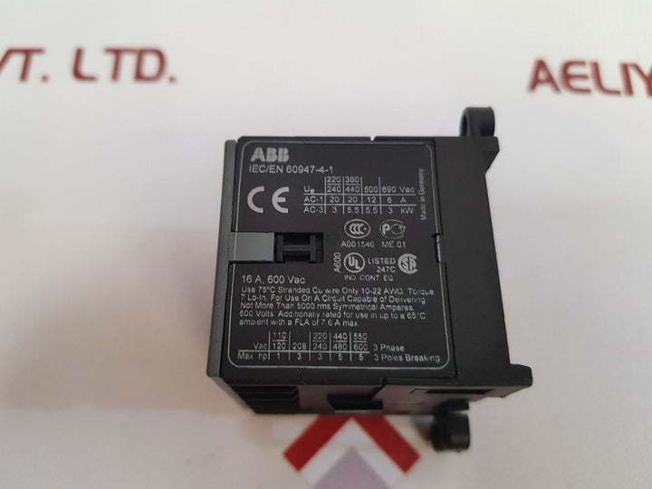 Abb Bc7-30-10 Auxiliary Contactor - Aeliya Marine Tech