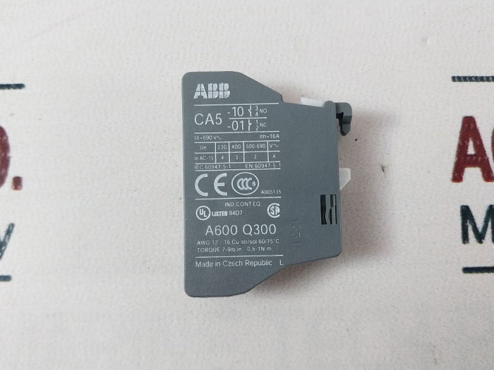 Lot of 4X ABB CA5-10 Auxiliary Contact Block 690V 16A IEC 60947-5-1