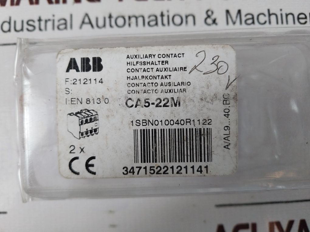 Abb Ca5-22M Auxiliary Contact Block 1Sbn010040R1122 3471522121141
