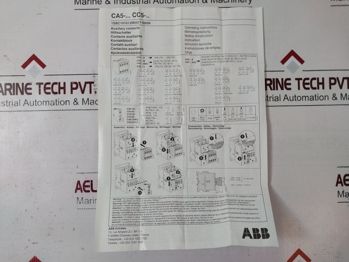 Abb Ca5-22M Auxiliary Contact Block 1Sbn010040R1122 3471522121141