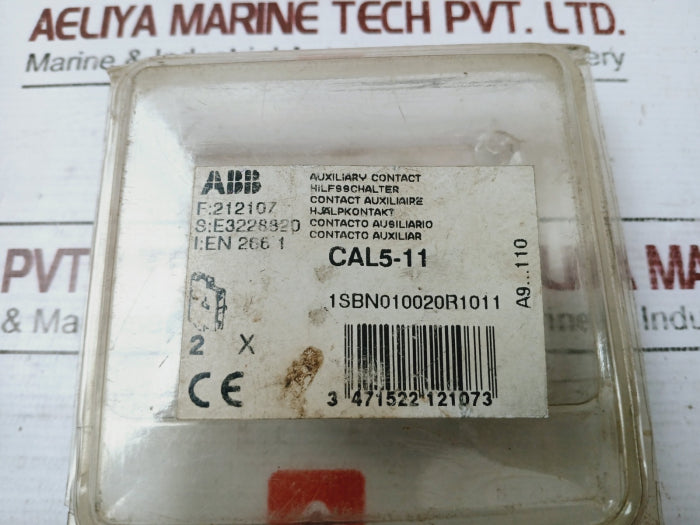 Lot of 2X ABB CAL5-11 Auxiliary Contact Block 1SBN010020R1011 16A