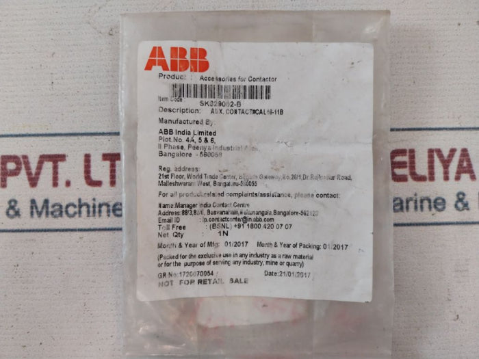 Abb Cal 16-11B Auxiliary Contact Sk829002-b