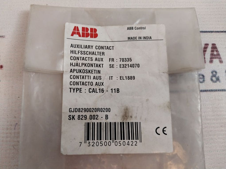 Abb Cal16-11B Auxiliary Contact Sk 829 002-b 10A 600V Ac Gjd8290020R0200
