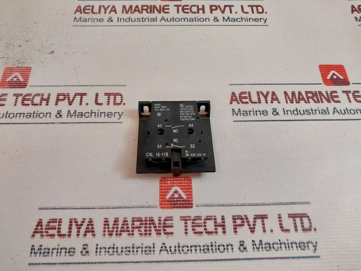 Abb Cal16-11B Auxiliary Contact Sk 829 002-b 10A 600V Ac Gjd8290020R0200